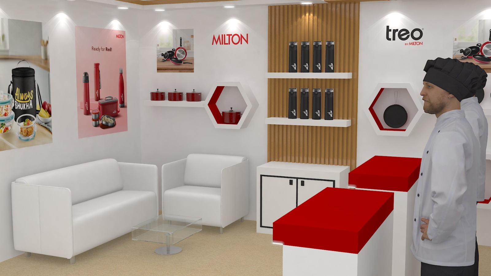 Interactive Experience Stall Design render